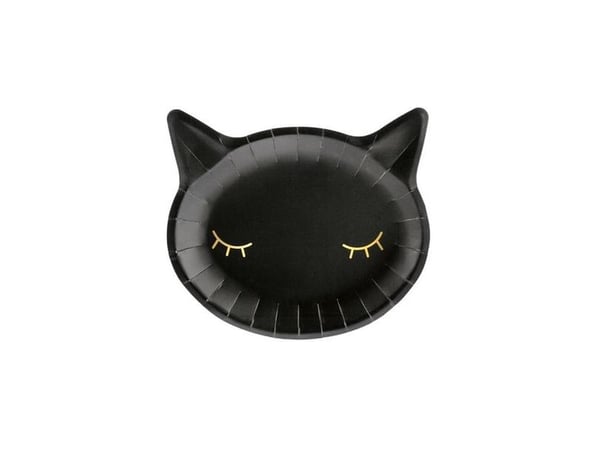 PartyDeco TPP60, Plate, Andre, Papir, Sort, Bilde, 6 stykker