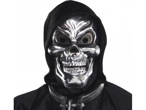 AMSCAN Silver Skull Mask - 1 stk