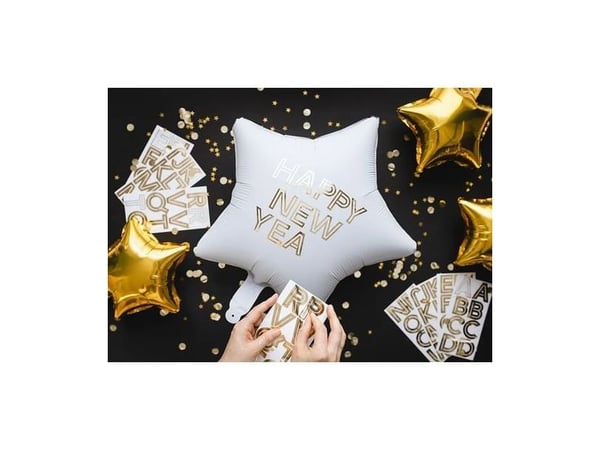 Guld bogstav stickers