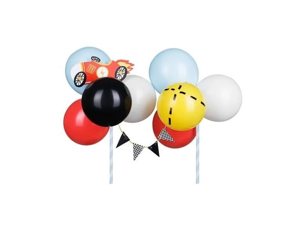 Racerbiler ballon kagepynt