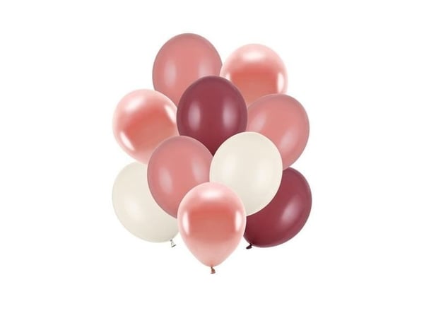 PartyDeco ZBL2, Lekeballong, Latex, Rød, Hvit, Bilde, Bursdag, Universell