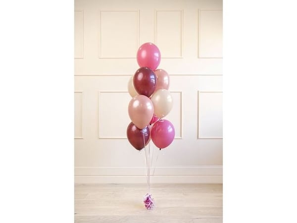 PartyDeco ZBL2, Lekeballong, Latex, Rød, Hvit, Bilde, Bursdag, Universell