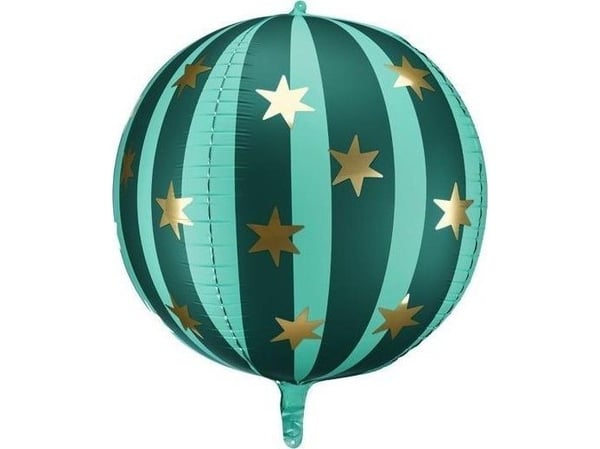 Ballongfolie ball i stjerner 75 cm grønn 63006