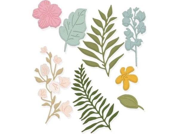 Banquet utstikker-sett – blomster og blader 8 stk