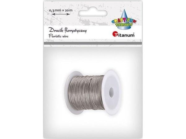 BREWIS blomstertråd 0,3 mm 20 m sølv