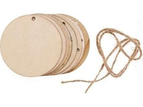 BREWIS treplater med hull + jutesnor 8 stk
