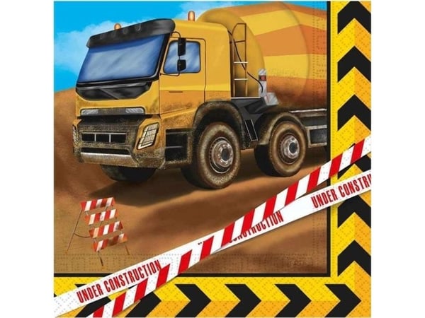 GoDan papirservietter Construction 33x33 cm, 20 stk GoDan papirservietter Construction 33x33 cm, 20 stk