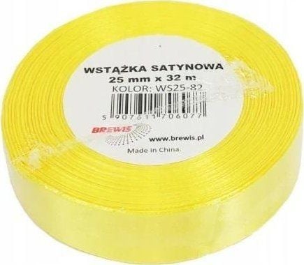 BREWIS satengbånd gult 25 mm x 32 m