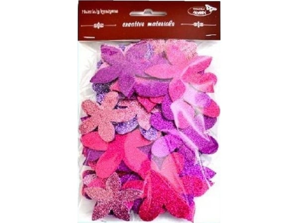 BREWIS glitterblomster 60 stk