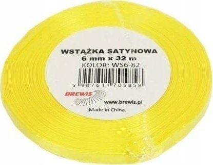 BREWIS satengbånd kanarigult 6 mm x 32 m