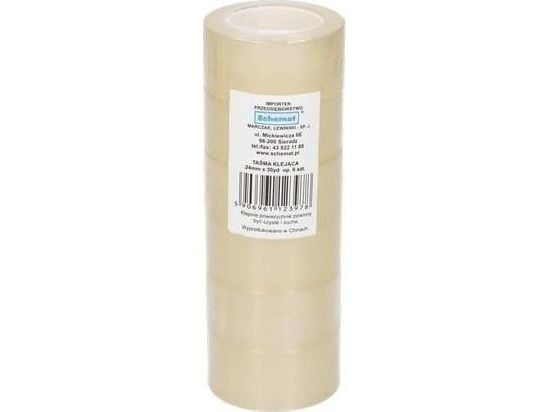 Selvklebende tape 24mmx27,5m 6stk