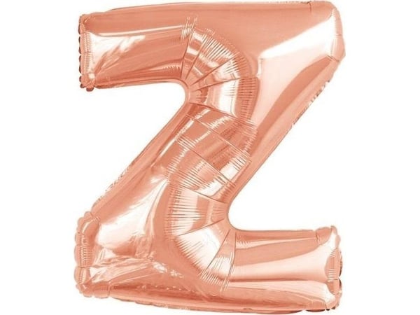 Bokstavballong i folie Z pink gold 60x86 cm