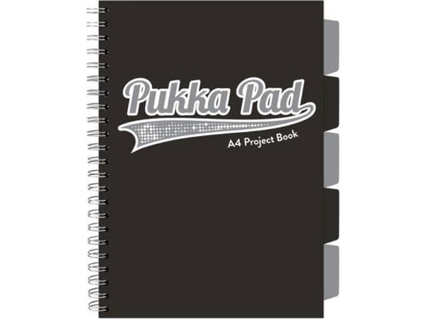 Projektikirja Musta A4/100K kratka czarny (3szt)