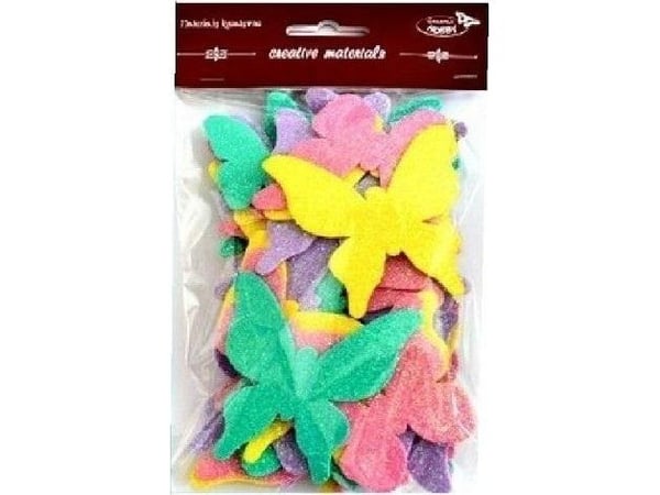 Tulup sommerfugler glitter 52 stk