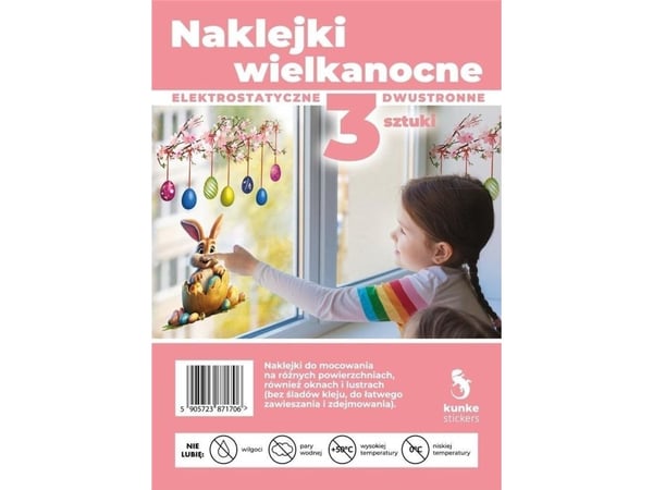 TIP-TOP Påsk klistremerker Gren og hare 3 stk