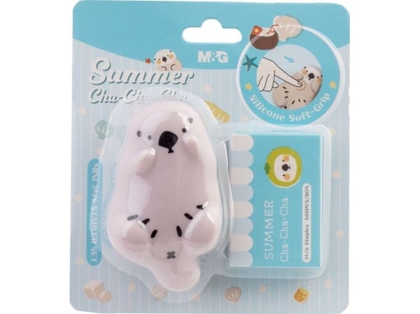 MG minihäftemaskin 24/6 10 ark grip silikon 50 stifter blister Cha Cha MG