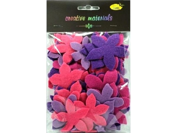 Happy Color blomster i filt rosa-lilla toner 60 stk