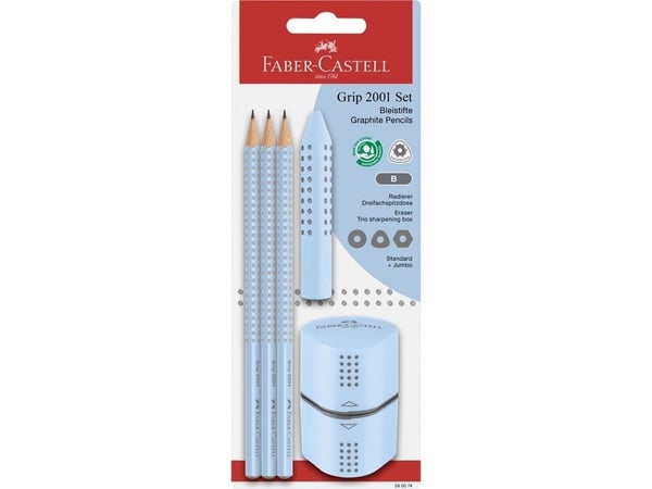 Faber-Castell 580073, B, Multifärg, Rosa, Triangulär, Konst, Grafisk teckning, Hobby, Kontor, Skola, Blåsa, 3 styck