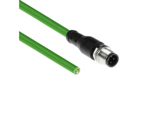 ACT Industrial sensorkabel 5 m M12D 4-pins hann til åpen ende Superflex Xtreme TPE skjermet (SC4442)