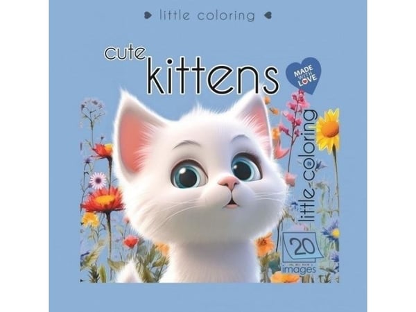 Färgbok 140x140 Sweet cats blå