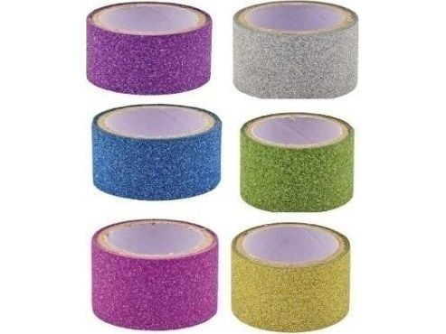 BREWIS glitterbånd 18mm 6 stk MIX