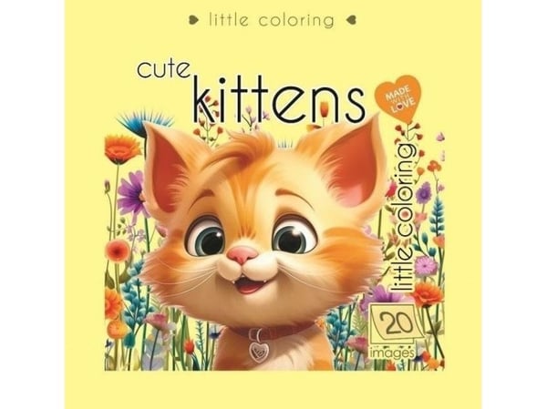 Färgbok 140x140 Sweet cats yellow