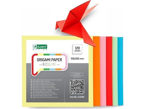 D.Rect Origamiark 150x150 mm 6 farger 120 ark |