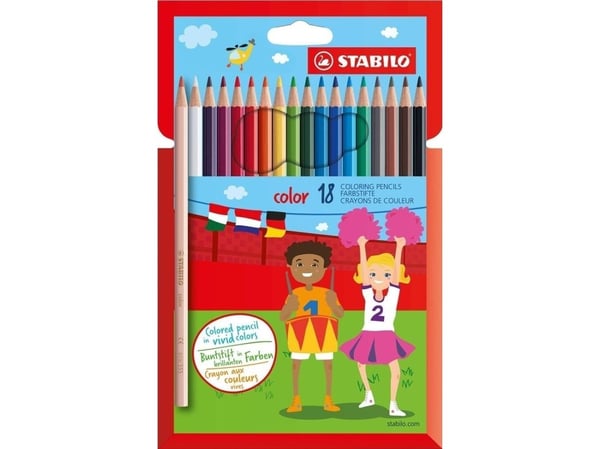 STABILO Color, Flerfarget, 18 stykker