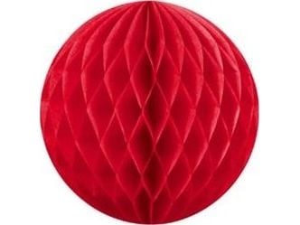 Party Deco pappersbollar sugrör, röd, 10 cm (universell)
