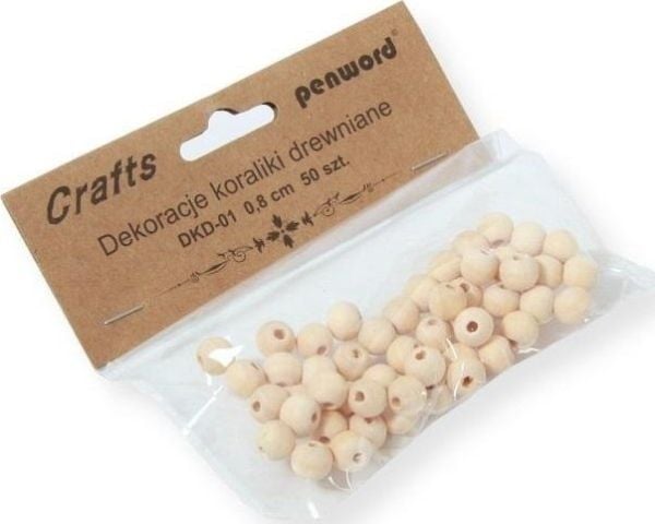 BREWIS dekorperler i tre 8 mm 50 stk