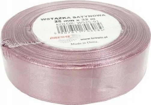 BREWIS satengbånd mørk rosa 25 mm x 32 m