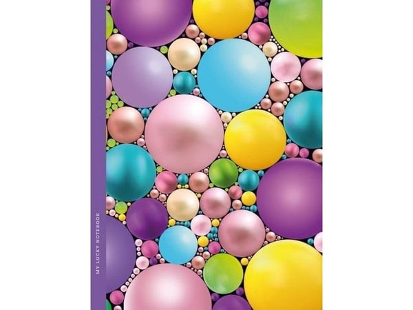 Fresh notatbok 145x197/64K rutet fargerike kuler |