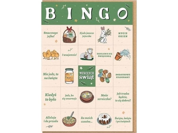 Nadwyraz.com Påskekort - Påske Bingo