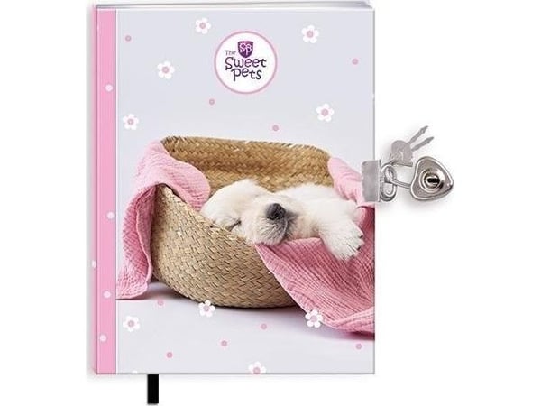 Dagbok med bokmerke og lås The sweet pets Dog |