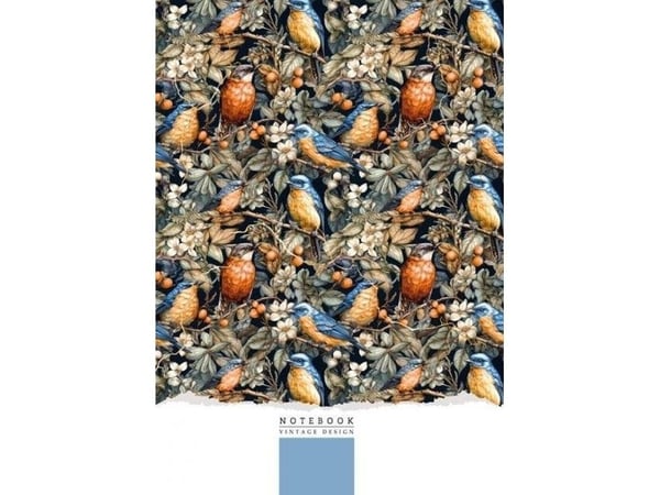 Fresh Notatbok 145x197/64K linjer fugler FRESH |