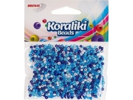 Akrylperler for å strenge hvit blå