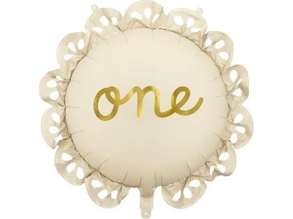 Party Deco ballong folieplate med frynser One 51,5x51,5cm