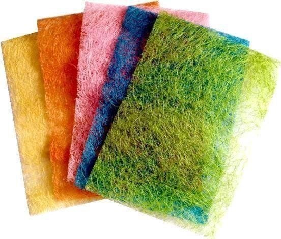 Sisal glitter 22x33 cm 5 stk. pastell mix