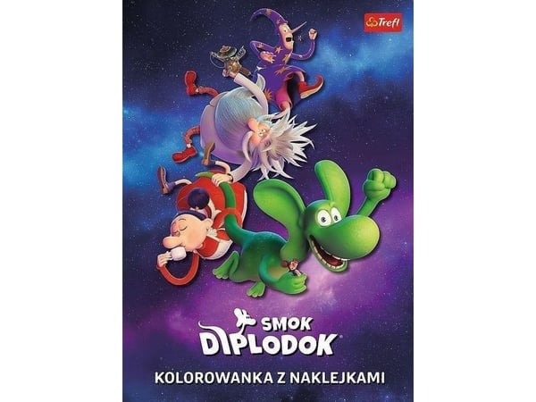 Draken Diplodocus: en målarbok med klistermärken