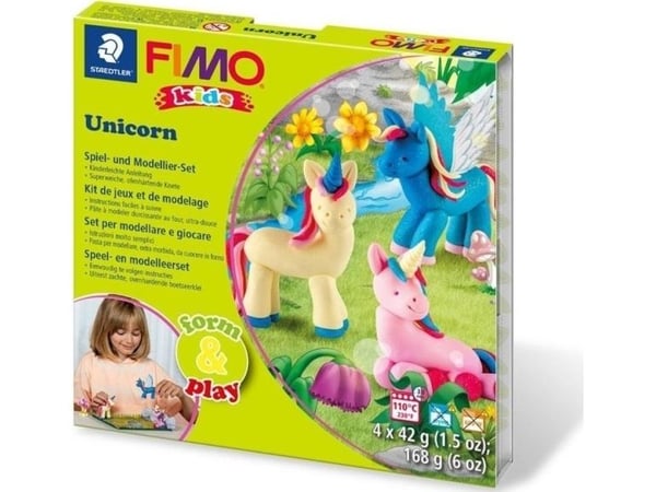 Fimo Kids Form&amp;Play Yksisarviset 4x42g setti