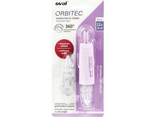 Grand korreksjonstape oval Orbitec 5 mm x 6 m + stift
