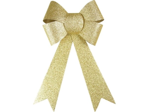 Brocade bow large gold