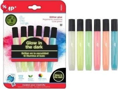 Flytende glimmerlim 6 farger
