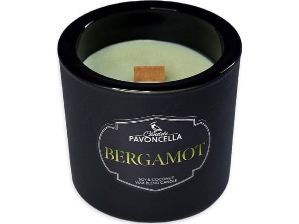 Bergamot soya lys svart 170g