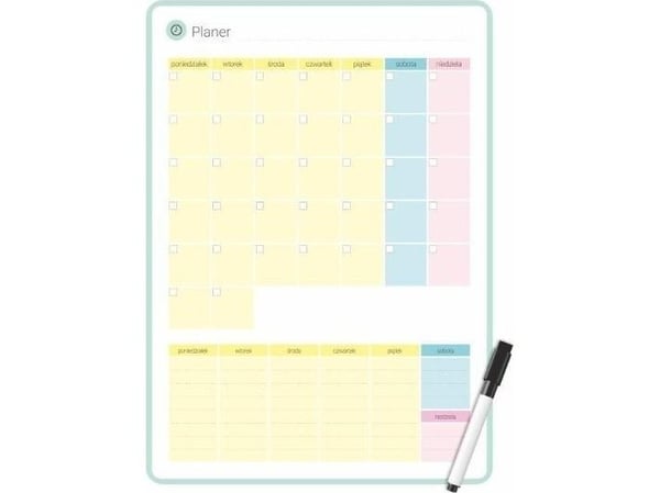 Biurfol magnetisk månedskalender pastell 35x25 cm