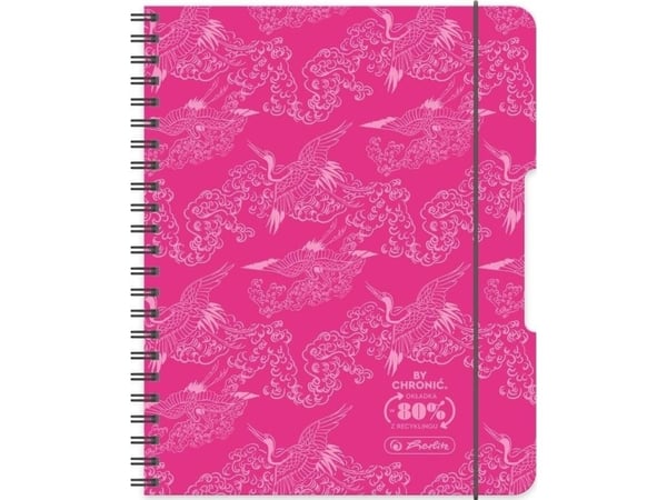 Herlitz spiralgjennomslag A5/80K rutete rosa (2 stk)