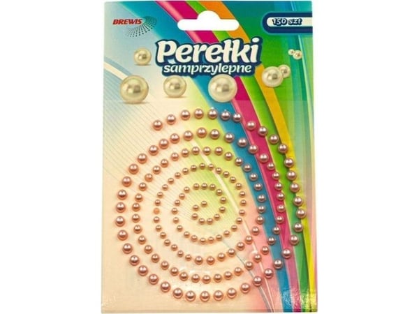 BREWIS Selvheftende perler rosa 150 stk