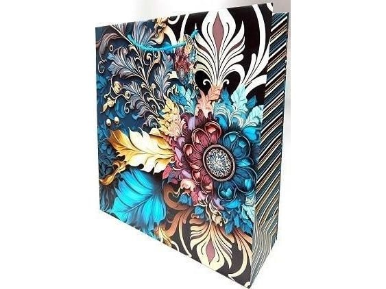 Fresh dekorativ gavepose matt 35x37x12 cm vintage GB23159