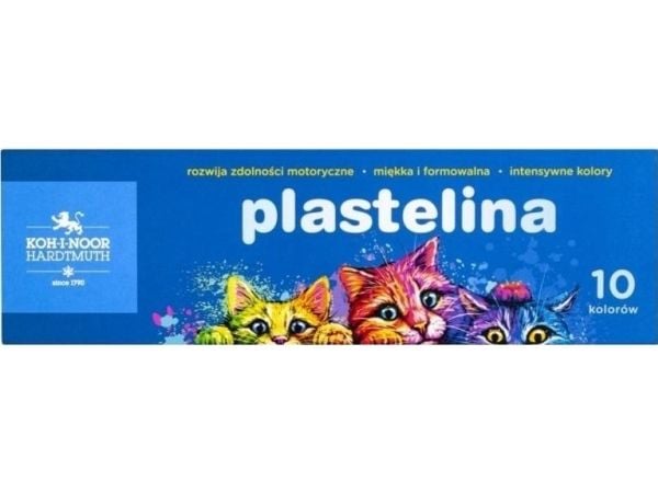 Koh I Noor plastelina 1315S1 10 farger katter
