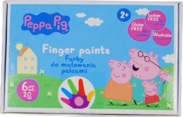 Peppa Pig fingerfarger 6 farger ASTRA